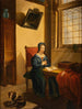 Dziewczyna studiująca Biblię - R. Gontard — widok dzieła