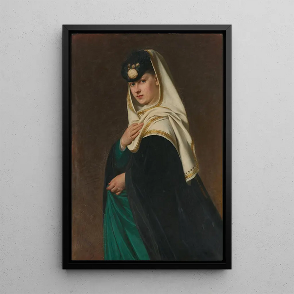 portret kobiety - R. Max Seemann — oprawiony obraz na ścianie
