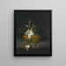 Martwa natura z troskami, poranną chwałą, passiflorą i innymi dopasowanymi kwiatami z owadami na kamiennej półce - Rachel Ruysch — oprawiony obraz na ścianie
