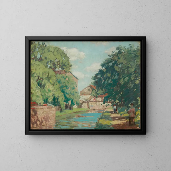 Sentier de halage au bord du canal à New Hope - Rae Sloan Bredin — oprawiony obraz na ścianie
