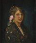 Portret młodej kobiety z różą - Rafael Enríquez Villanueva — widok dzieła