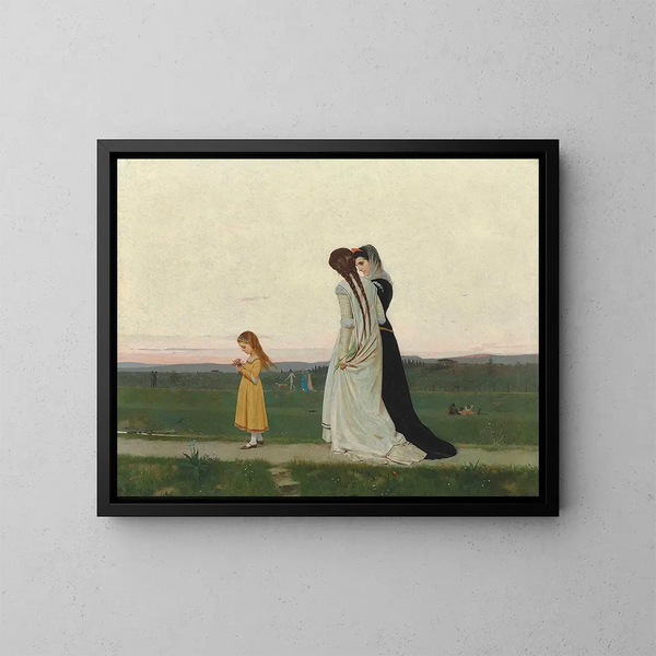 La promenade du soir, environs de Florence - Raffaello Sorbi — oprawiony obraz na ścianie