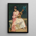 Aline z gitarą - Raimundo de Madrazo y Garreta — oprawiony obraz na ścianie