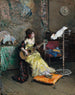 Kobiety z papugą - Raimundo de Madrazo y Garreta — widok dzieła