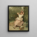 Młoda dziewczyna siedząca u stóp drzewa - Raimundo de Madrazo y Garreta — oprawiony obraz na ścianie