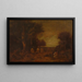 pejzaż w świetle księżyca z Indianami - Ralph Albert Blakelock — oprawiony obraz na ścianie