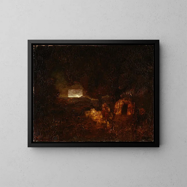 Les Constructeurs de pirogues - Ralph Albert Blakelock — oprawiony obraz na ścianie