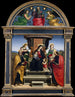 La Vierge à l'Enfant trônant avec des saints - Raphaël — widok dzieła