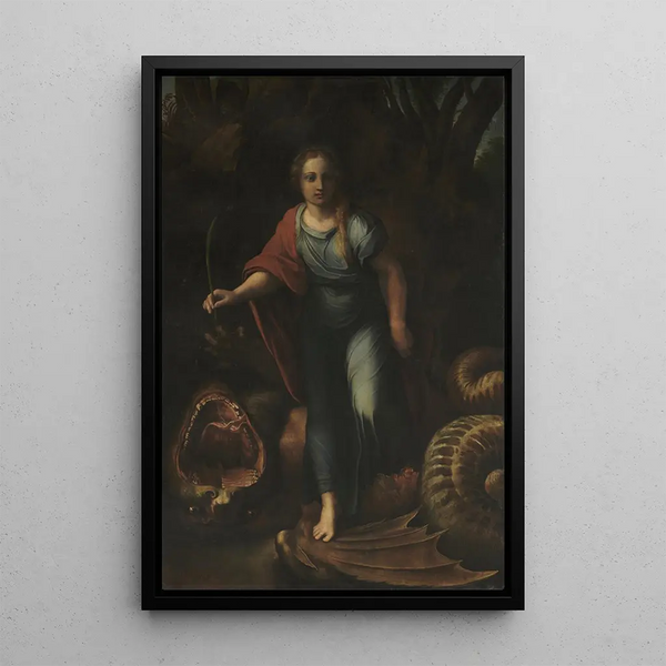 Świętej Marguerity - Raffaello — oprawiony obraz na ścianie