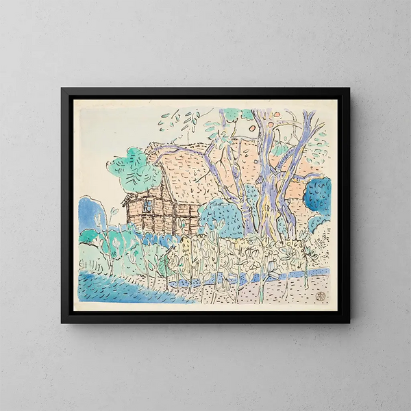 Cottage et jardin - Raymond McIntyre — oprawiony obraz na ścianie