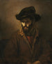 Mężczyzna z brodą w kapeluszu - Rembrandt van Rijn — widok dzieła
