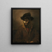 Mężczyzna z brodą w kapeluszu - Rembrandt van Rijn — oprawiony obraz na ścianie