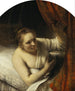 Kobieta w łóżku - Rembrandt van Rijn — widok dzieła