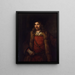 Mężczyzna w płaszczu z podszewką z futra - Rembrandt van Rijn — oprawiony obraz na ścianie