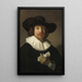 Mężczyzna z partyturą muzyczną - Rembrandt van Rijn — oprawiony obraz na ścianie