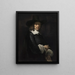 Portret dżentelmena z cylindrem i rękawiczkami - Rembrandt van Rijn — oprawiony obraz na ścianie