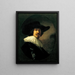 Portret mężczyzny w kapeluszu z szerokim rondem - Rembrandt van Rijn — oprawiony obraz na ścianie
