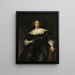 Portret młodej kobiety z wachlarzem - Rembrandt van Rijn — oprawiony obraz na ścianie