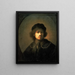 Portret artysty jako młody mężczyzna - Rembrandt van Rijn — oprawiony obraz na ścianie