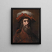 szkic do Rycerza z jastrzębiem zwanym Krzyżowcem - Rembrandt van Rijn — oprawiony obraz na ścianie