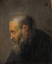 Studium starszego mężczyzny w profilu - Rembrandt van Rijn — widok dzieła