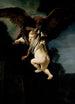 L'enlèvement de Ganymède - Rembrandt van Rijn — widok dzieła