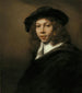 Młody mężczyzna w czarnym beret - Rembrandt van Rijn — widok dzieła