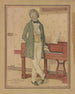 Studium młodego mężczyzny obok pianina - René François Xavier Prinet — widok dzieła