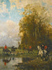 Veneurs rameutant leurs chiens - René Princeteau — widok dzieła
