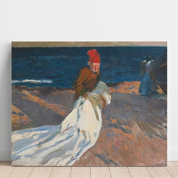Reprodukcja obrazu Rentrant la voile, plaża w Walencji - Joaquín Sorolla