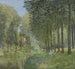 Spoczynek nad brzegiem strumienia w lesie - Alfred Sisley — widok dzieła