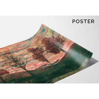 Reproduction 4 Arbres d'Egon Schiele