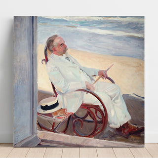 Reproduction Antonio García à la plage - Joaquín Sorolla