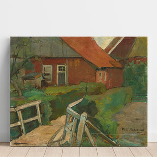 Reproduction Bâtiment de ferme avec pont - Piet Mondrian