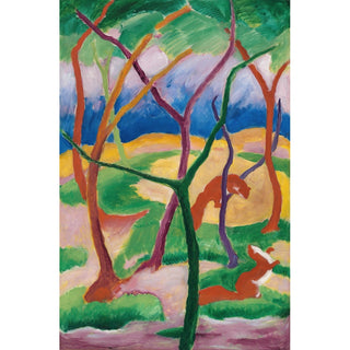 Reproduction Belettes Jouant - Franz Marc