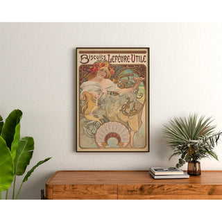 Reproduction - Biscuits Lefèvre-Utile - Alphonse Mucha