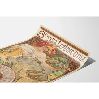 Reproduction - Biscuits Lefèvre-Utile - Alphonse Mucha