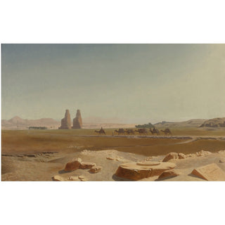 Reproduction Caravane passant près des colosses de Memnon, Thèbes - Jean-Léon Gérôme