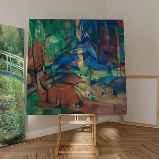 Reproduction Cerfs dans la forêt II - Franz Marc