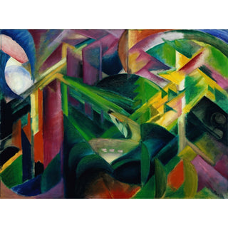 Reproduction Cerfs dans le jardin du monastère - Franz Marc