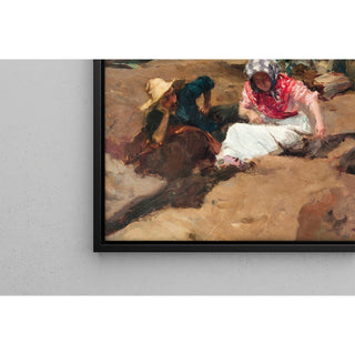 Reproduction Componiendo la Red - Joaquín Sorolla