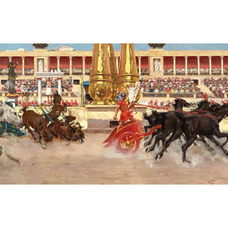 Reproduction Course de chariots dans le cirque - Raffaello Sorbi