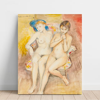 Reproduction Deux filles sur une chaise - Nils Dardel
