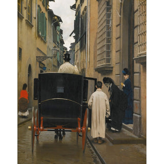 Reproduction Embarquement dans la calèche, Rome - Raffaello Sorbi
