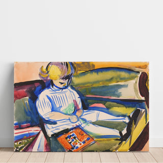 Reproduction Enfant sur un sofa - Henry Lyman Sayën