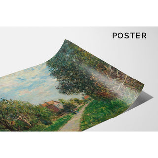 Reproduction Femme et Enfant sur le Chemin des Prés, Sèvres - Alfred Sisley