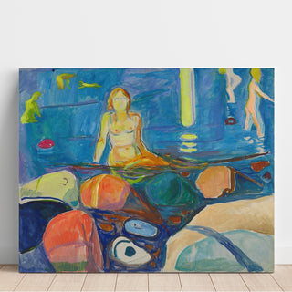 Reproduction Femme se baignant et enfants - Edvard Munch