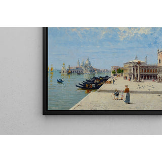 Reproduction Figures près du Môle avec la Libreria, la Punta della Dogana et Santa Maria della Salute au loin - Antonietta Brandeis