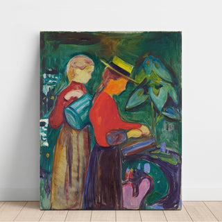 Reproduction Filles arrosant des fleurs The Linde Frieze - Edvard Munch