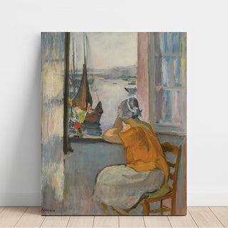 Reproduction Jeune Femme devant la Fenêtre Ouverte à l'Île d'Yeu - Henri Lebasque